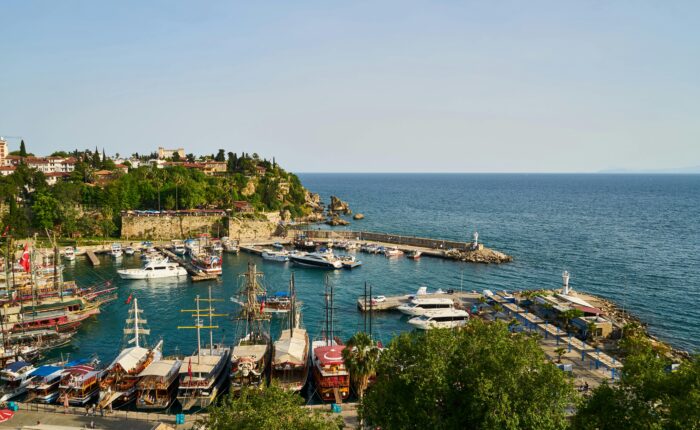 Discover the vibrant marina of Antalya, offering a glimpse of the Turkish coast's beauty and charm.