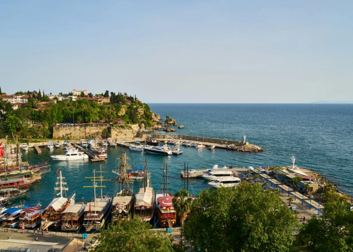Discover the vibrant marina of Antalya, offering a glimpse of the Turkish coast's beauty and charm.